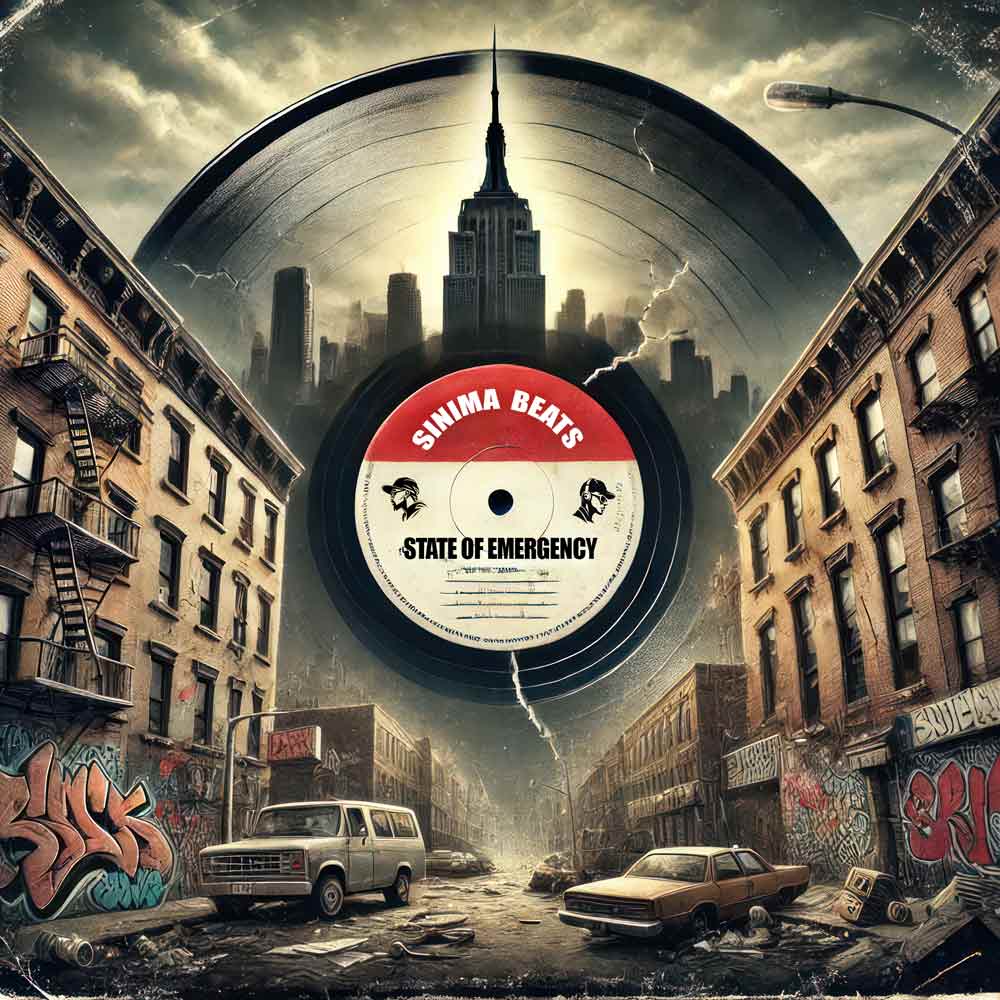state-of-emergency-urban-setting-blended-vinyl-record-hip-hop-cover-art-design-apartments-new-york-city-street-in-ruins-faded-texture